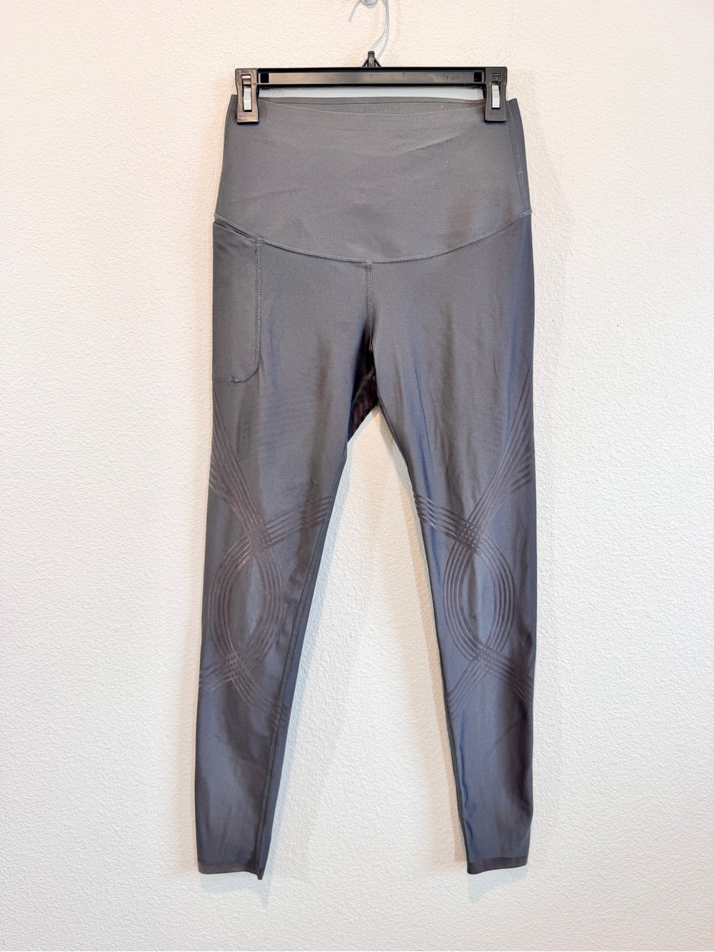 Fanka Large Gray Compression Leggings Sculpting Yoga Pilates Athleisure J66